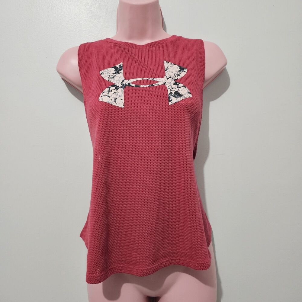 Under Armour - Tank Top Heat Gear Mesh  - Size M - Pink